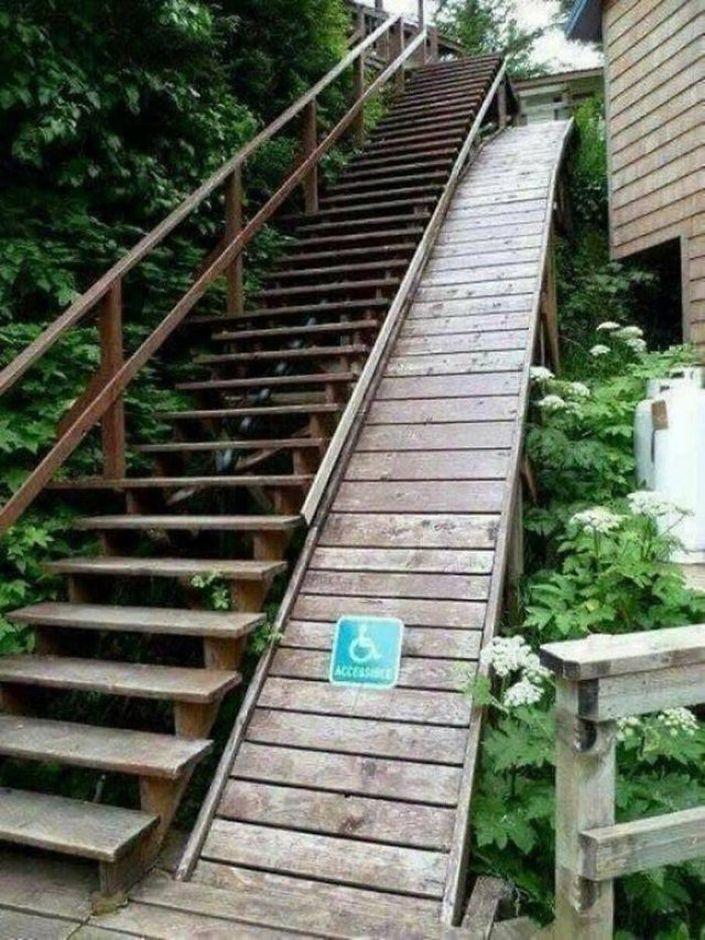 Los peores accesos para sillas de ruedas
