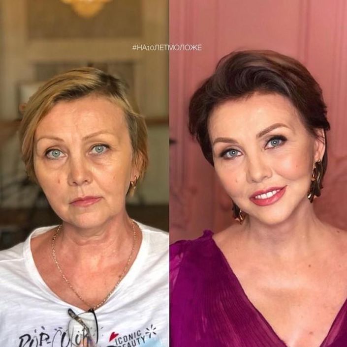 Mujeres maquilladas antes y después... Brujería!